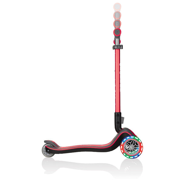 Globber Elite Deluxe Scooter With Lights Red