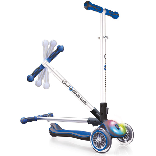 Globber Elite With Front Lights - Blue