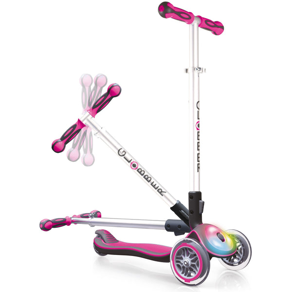 Globber Elite With Front Lights - Pink