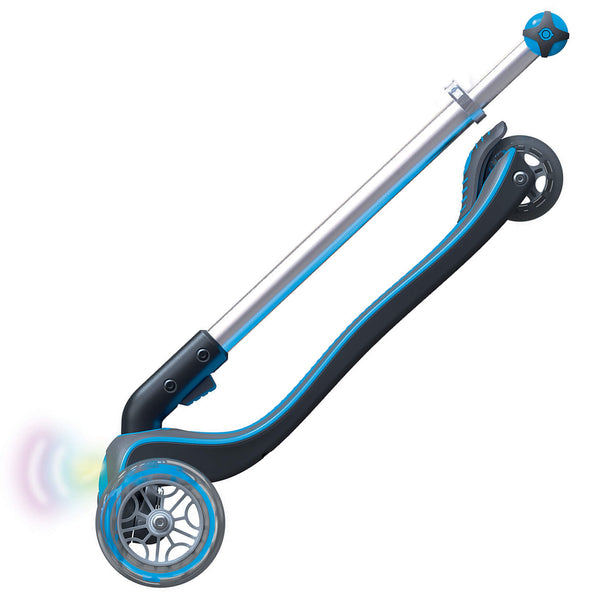 Globber Elite With Front Lights - Sky Blue