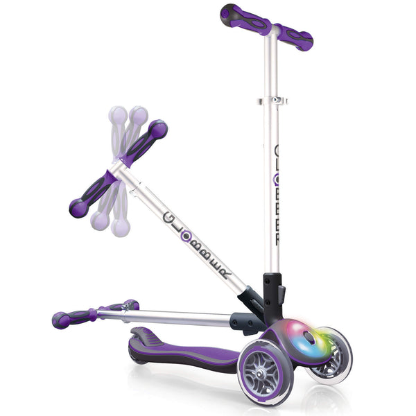 Globber Elite With Front Lights - Violet