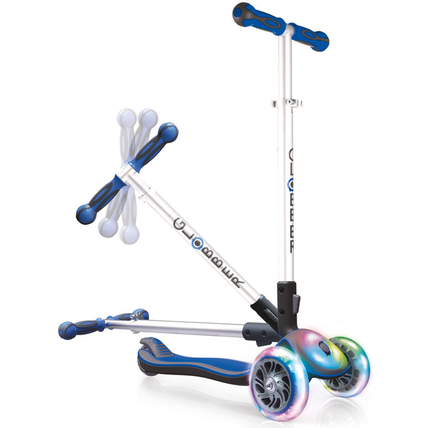Globber Elite With Front & Wheel Lights - Blue