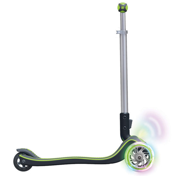 Globber Elite With Front & Wheel Lights - Green