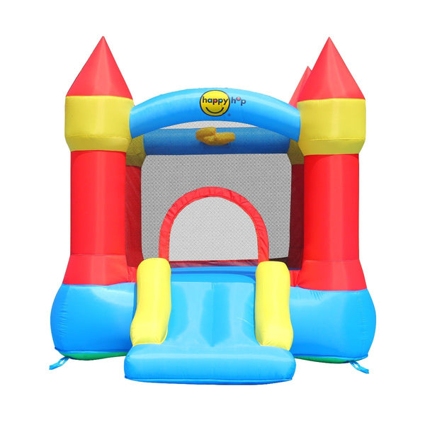 Happy Hop Castle Inflatable Bouncer With Slide And Hoop