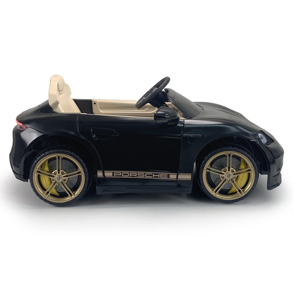Injusa Porsche Taycan Turbo S 12v - Electric Ride On - Black And Gold