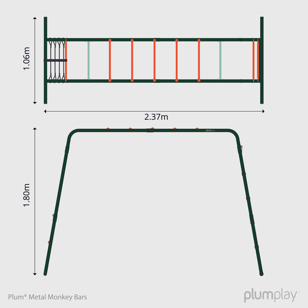 Metal Monkey Bars Climbing Frame