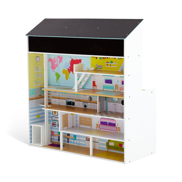 Peppermint Townhouse 2 In 1 Play Kitchen And Doll House
