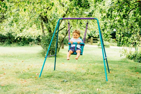 Plum 2 In 1 Swing Set - Purple/Teal