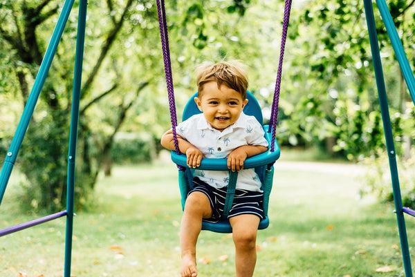 Plum 2 In 1 Swing Set - Purple/Teal