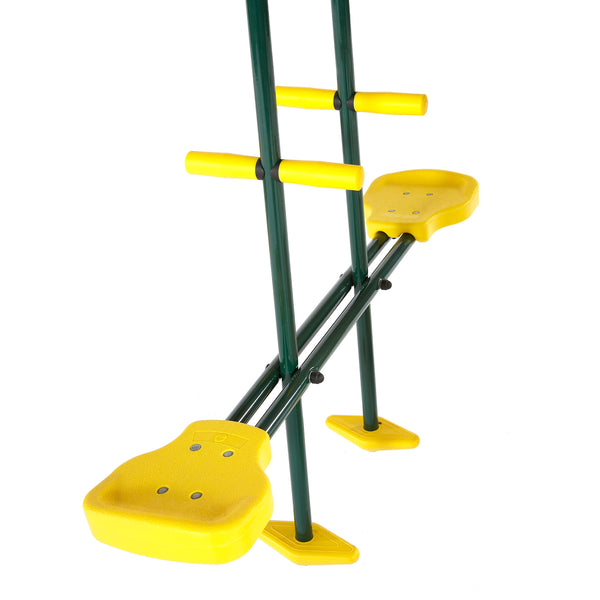 Plum Colobus Wooden Triple Swing Set With Glider