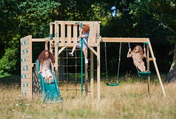 Plum® Wooden Climbing Cube XL With Swing Arm