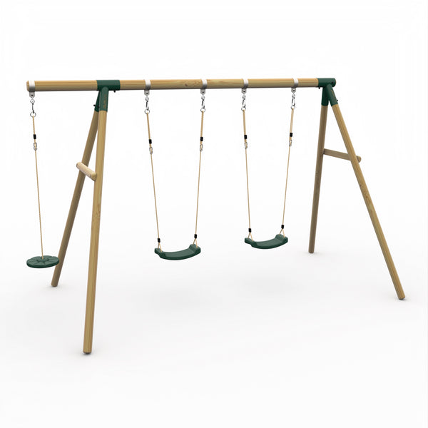 Plum® Wooden Double Swing Set + Monkey Seat - Loris™