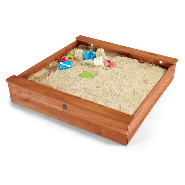 Square Dark Wooden Sandpit