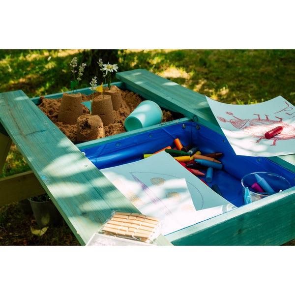 Surfside Wooden Sand & Water Picnic Table - Teal