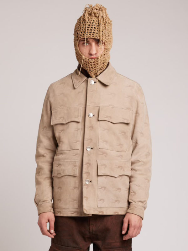 plùs que ma vìe AAE SOUND LASERED SUEDE JACKET BEIGE