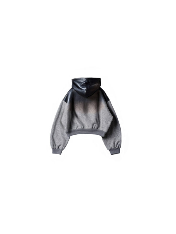 Plùs Que Ma Vìe BURNMARKS DROP SS25 HOODIE GREY AND BLACK