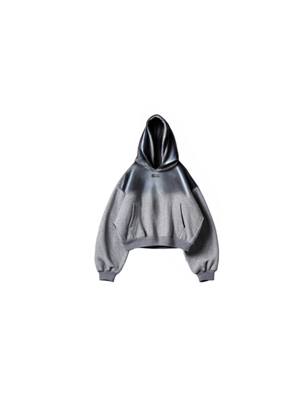 plùs que ma vìe BURNMARKS DROP SS25 HOODIE GREY AND BLACK