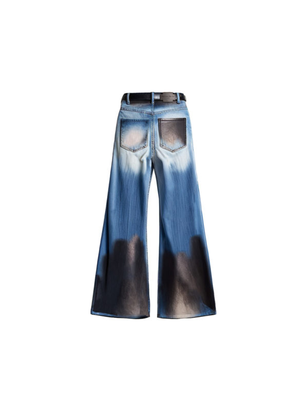Plùs Que Ma Vìe BURNMARKS DROP SS25 JEANS BLUE DENIM AND BLACK