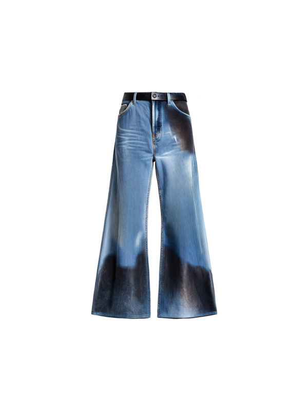 plùs que ma vìe BURNMARKS DROP SS25 JEANS BLUE DENIM AND BLACK