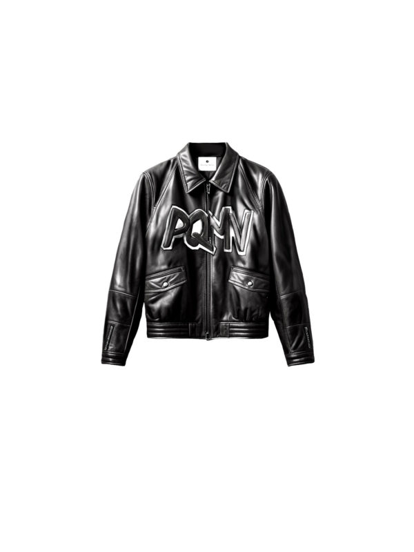 plùs que ma vìe BURNMARKS DROP SS25 LEATHER JACKET BLACK