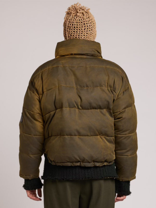 Plùs Que Ma Vìe DERMATEX ACID PUFFER COAT DARK YELLOW