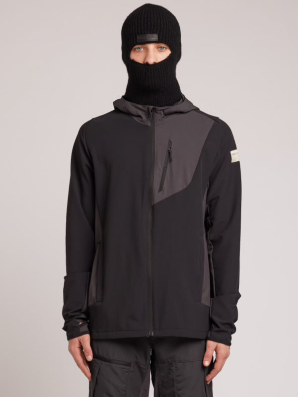 plùs que ma vìe E-Q HIKING WATERPROOF JACKET BLACK AND GREY