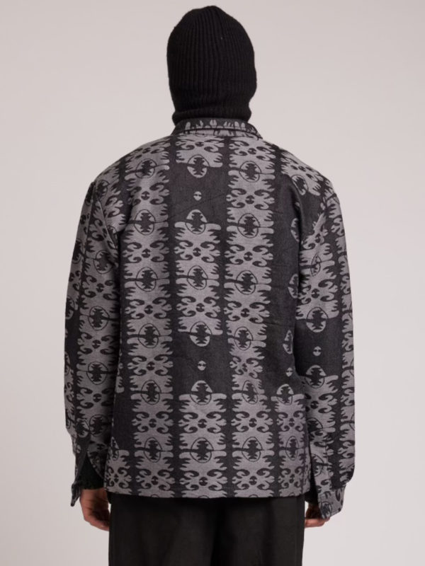 Plùs Que Ma Vìe 3D JACQUARD SHIRT BLACK AND GREY