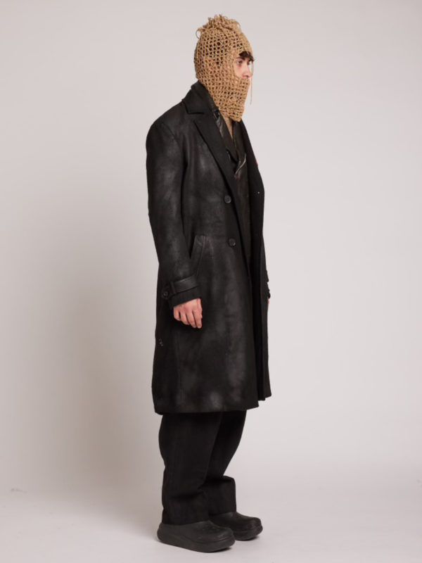 Plùs Que Ma Vìe BLACK DERMATEX COAT BLACK