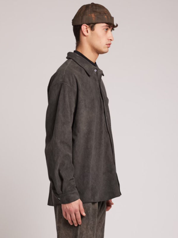 Plùs Que Ma Vìe CORDUROY SHIRT DARK GREY