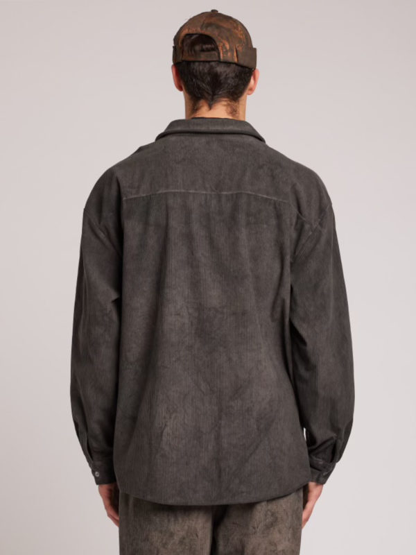 Plùs Que Ma Vìe CORDUROY SHIRT DARK GREY