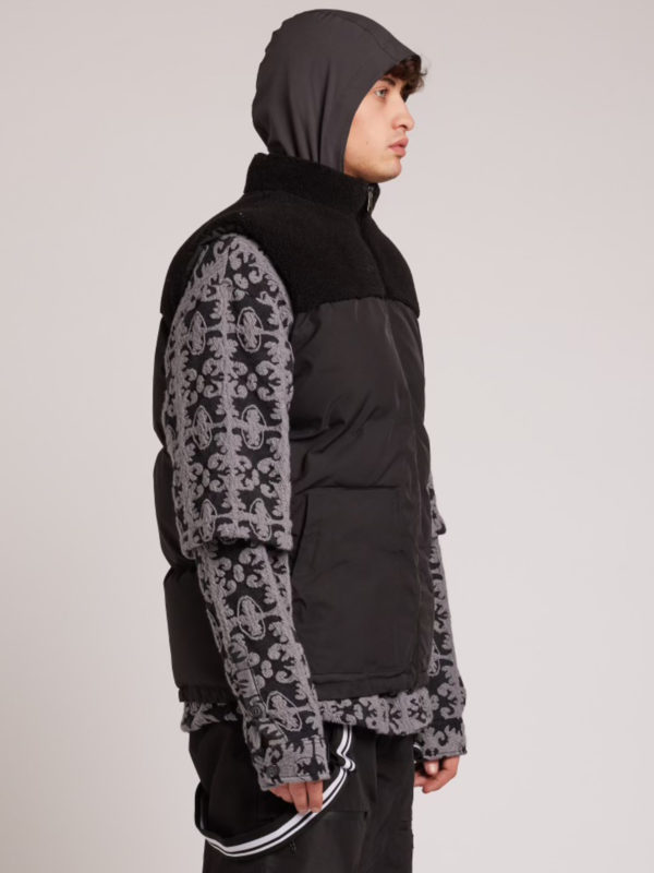 Plùs Que Ma Vìe DERMATEX PUFFER VEST BLACK