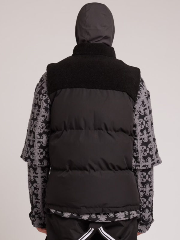 Plùs Que Ma Vìe DERMATEX PUFFER VEST BLACK
