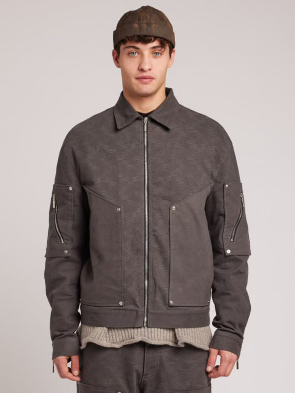 plùs que ma vìe LASERED GREY DENIM JACKET GREY