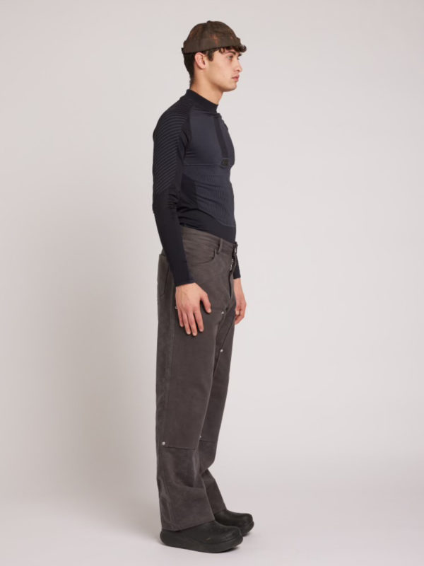 Plùs Que Ma Vìe LASERED GREY DENIM TROUSERS GREY