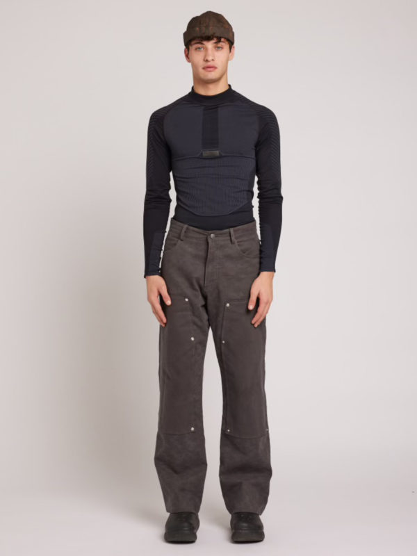 plùs que ma vìe LASERED GREY DENIM TROUSERS GREY