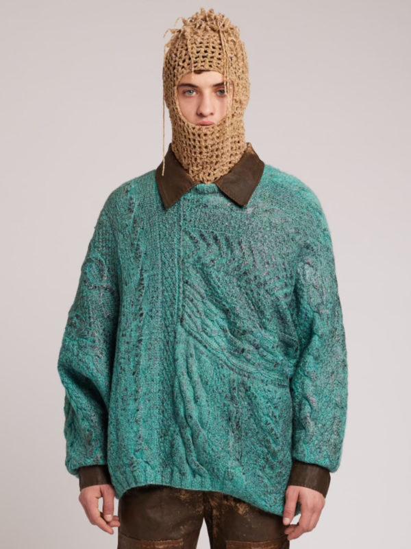 plùs que ma vìe PETROL DERMA SWEATER PETROL