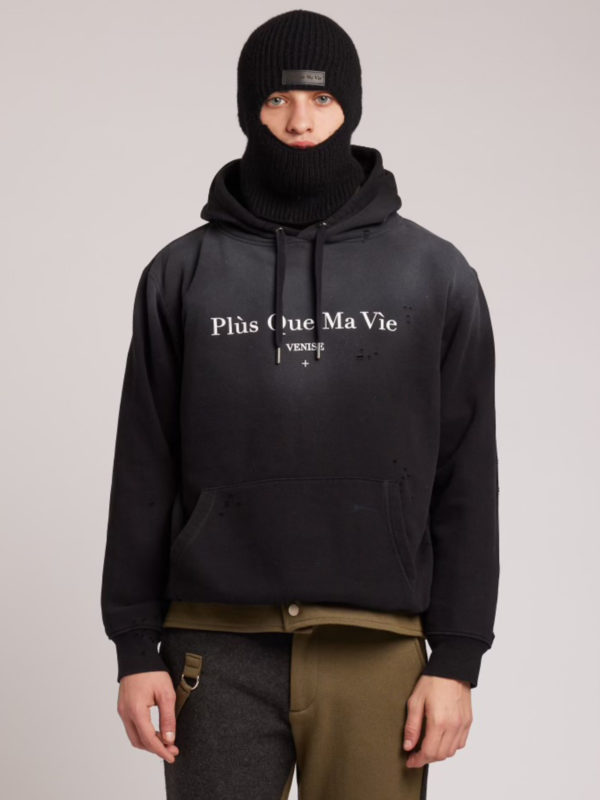 plùs que ma vìe PLUSQUEMAVIE HOODIE BLACK