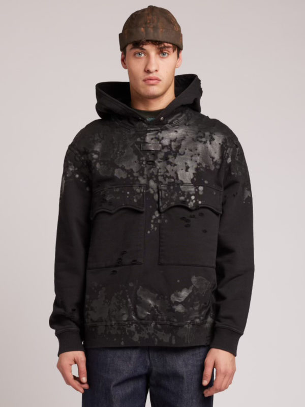 plùs que ma vìe POCKETS HOODIE BLACK