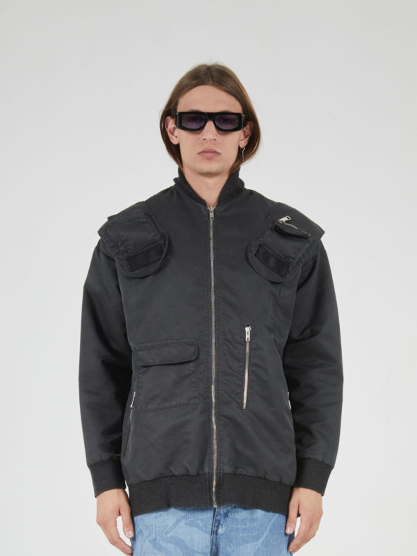 plùs que ma vìe SS25 BOMBER JACKET BLACK