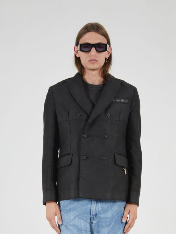 plùs que ma vìe SS25 CLASSIC JACKET BLACK