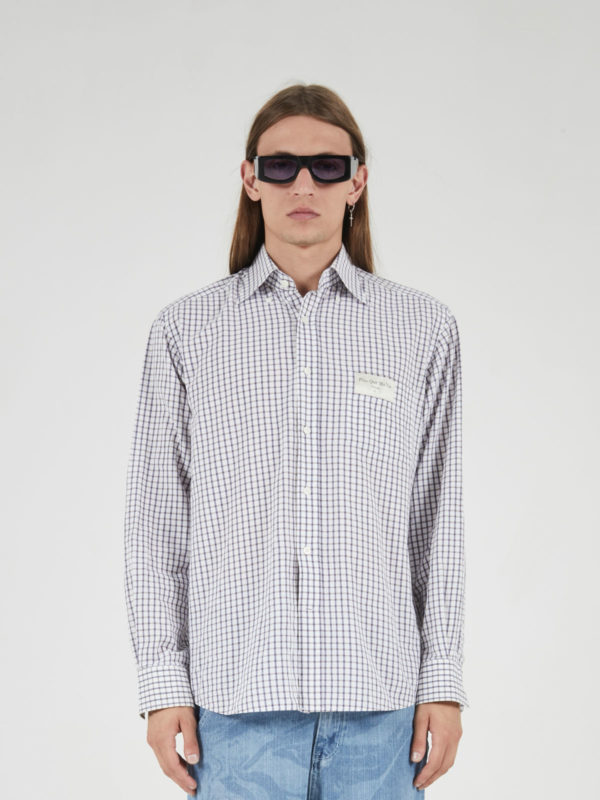 plùs que ma vìe SS25 CLASSIC SHIRT BLUE AND WHITE