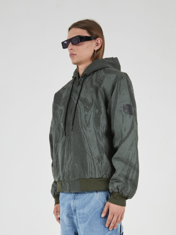 Plùs Que Ma Vìe SS25 LASERED HOODIE MILITARY GREEN