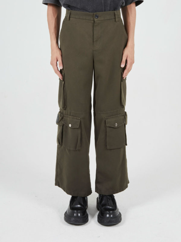 plùs que ma vìe SS25 MILITARY PANTS MILITARY GREEN