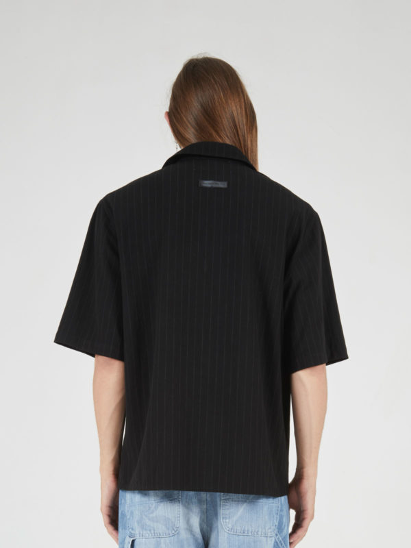 Plùs Que Ma Vìe SS25 STRIPED SHIRT BLACK