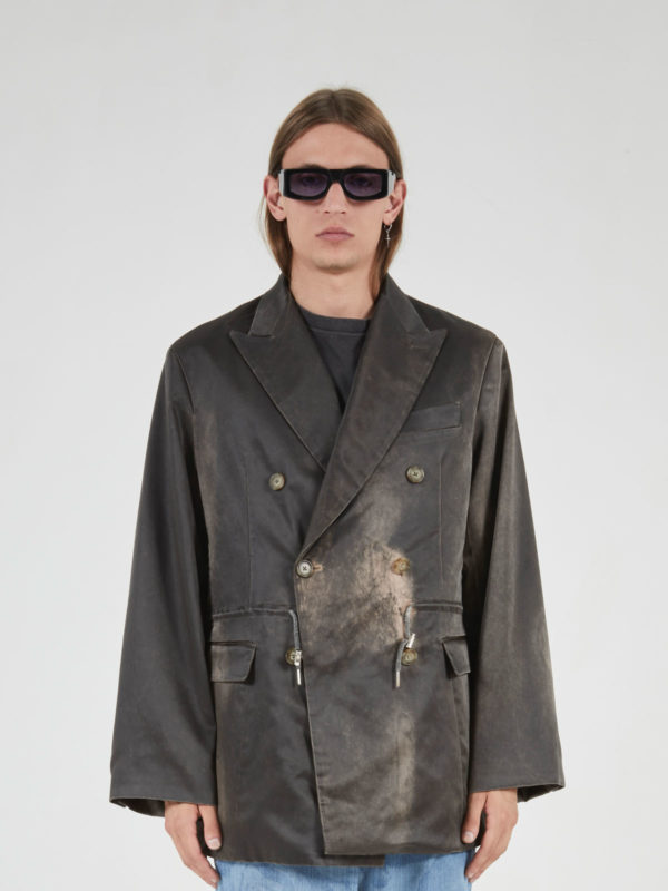 plùs que ma vìe SS25 TECH CLASSIC JACKET DARK GREY