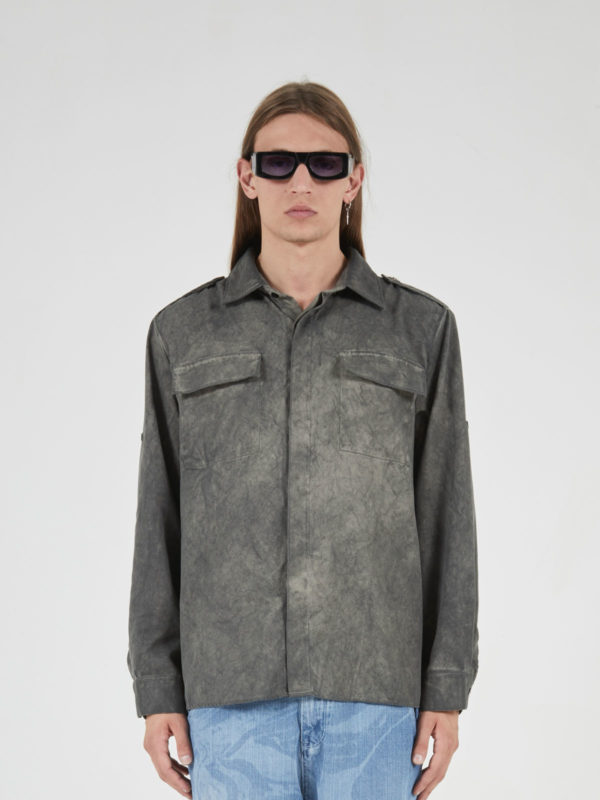 plùs que ma vìe SS25 WORK SHIRT GREY