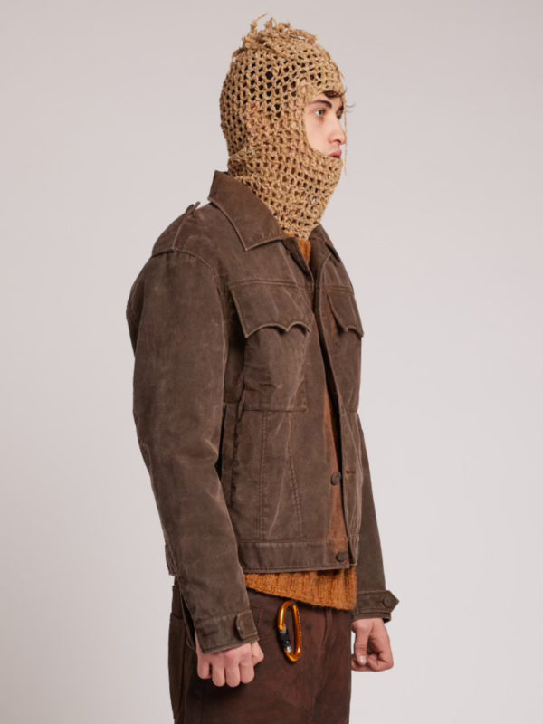 Plùs Que Ma Vìe SUEDE DERMATEX JACKET DARK BROWN