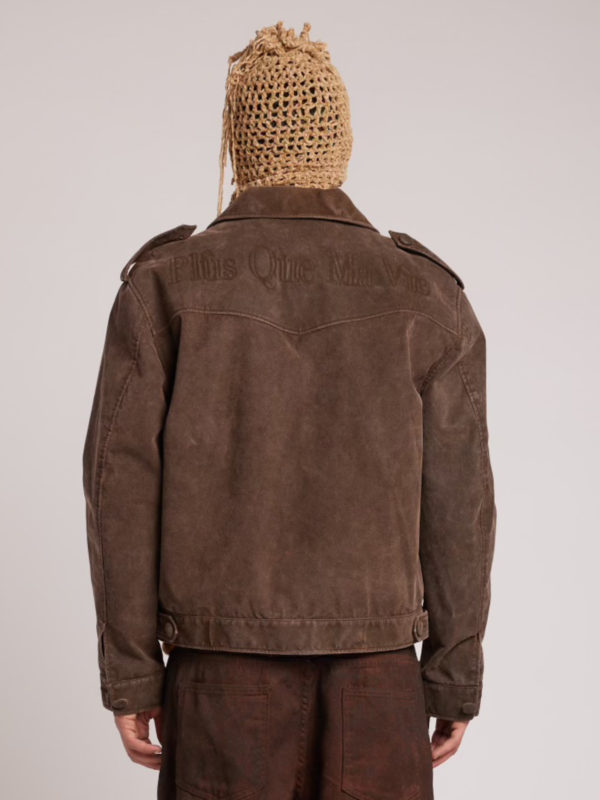 Plùs Que Ma Vìe SUEDE DERMATEX JACKET DARK BROWN