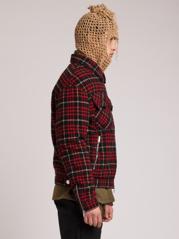 Plùs Que Ma Vìe TARTAN WOOLEN JACKET RED