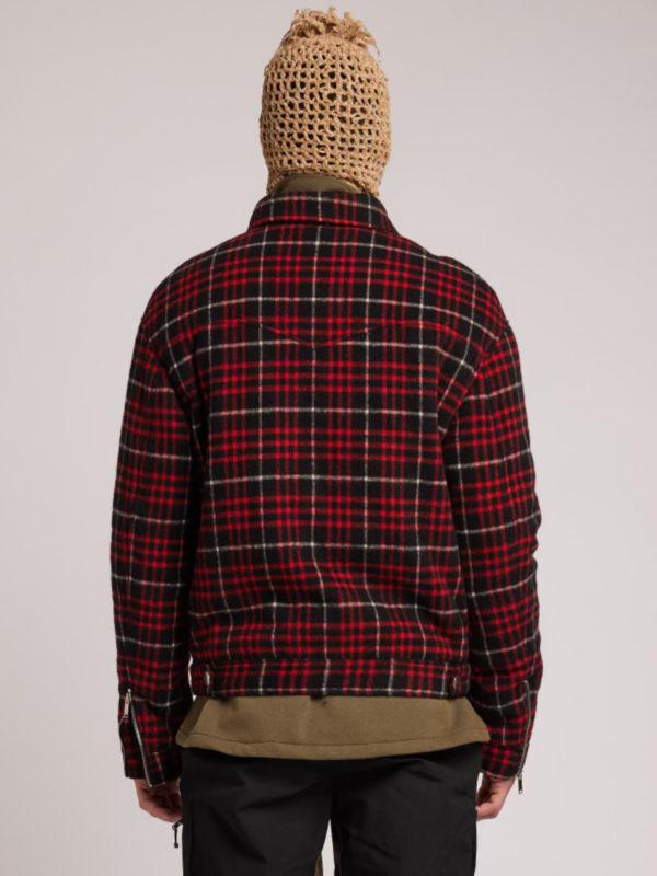 Plùs Que Ma Vìe TARTAN WOOLEN JACKET RED